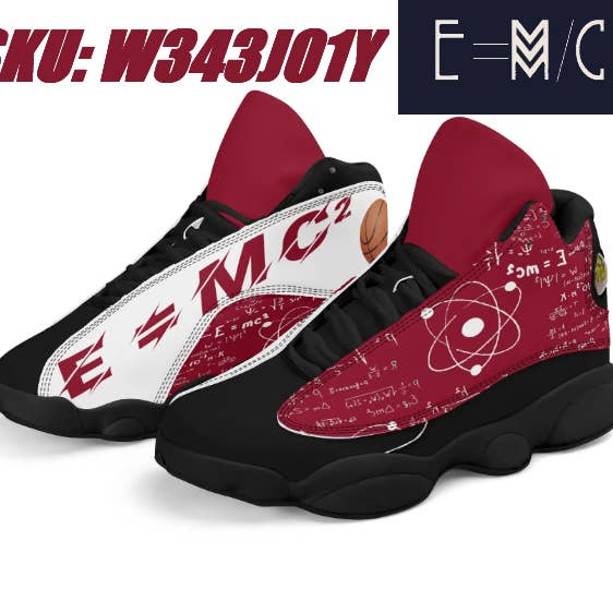 E=M/C2 Ballers Herren-Basketballschuhe aus burgunderfarbenem Kunstleder für den Großhandel von E=M/C2