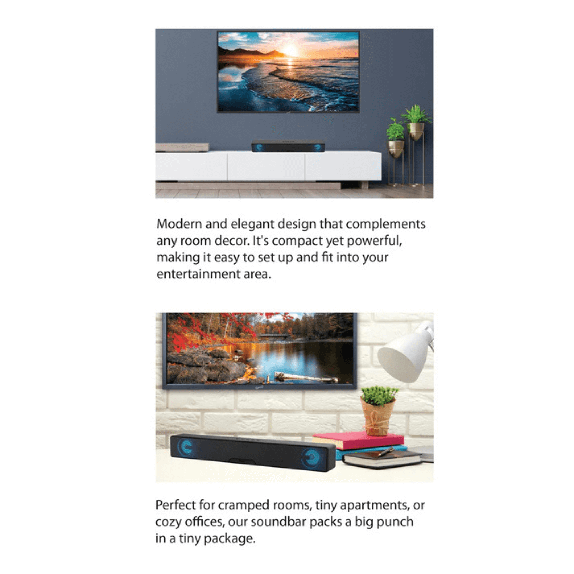 JupiterGear Home - Wholesale Speakers - Supersonic 17.6-Inch Portable 10W Bluetooth Soundbar8