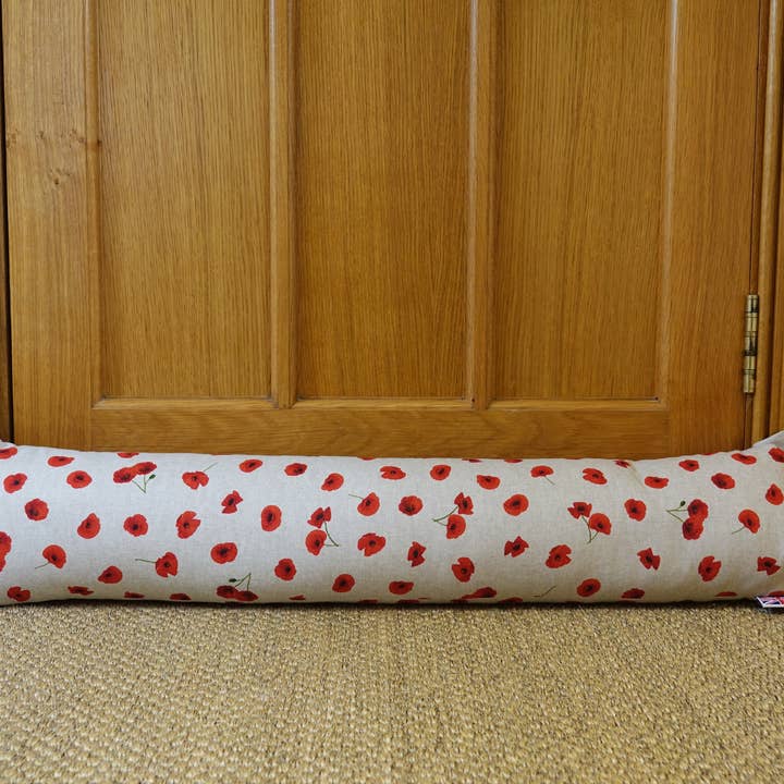 Draught Excluder - Poppy for wholesale by The Wheat Bag Company