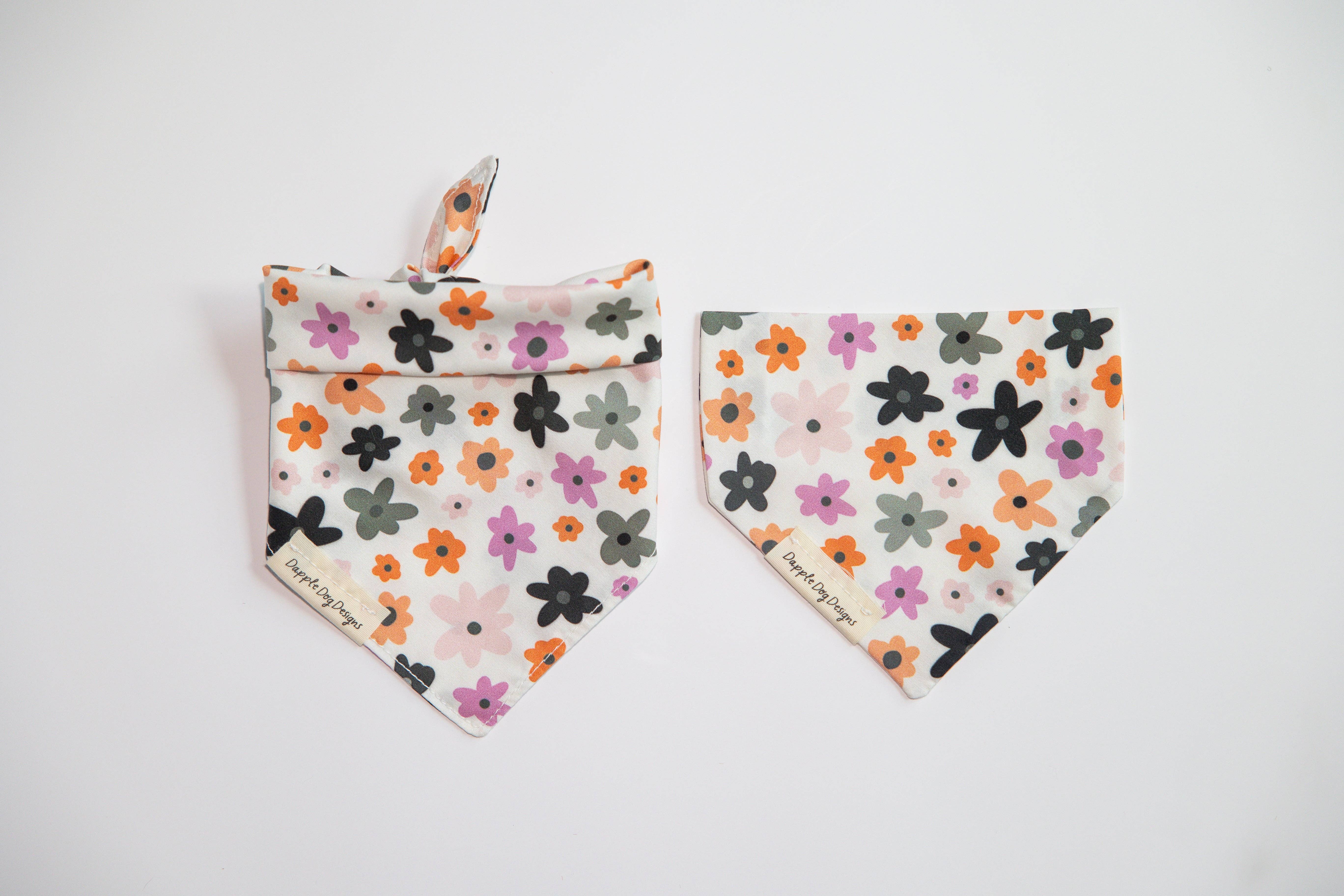 Dapple Dog Designs - Wholesale Pet Bandana - Dog - Spooky Groovy Floral Bandana - Halloween Dog Bandana1