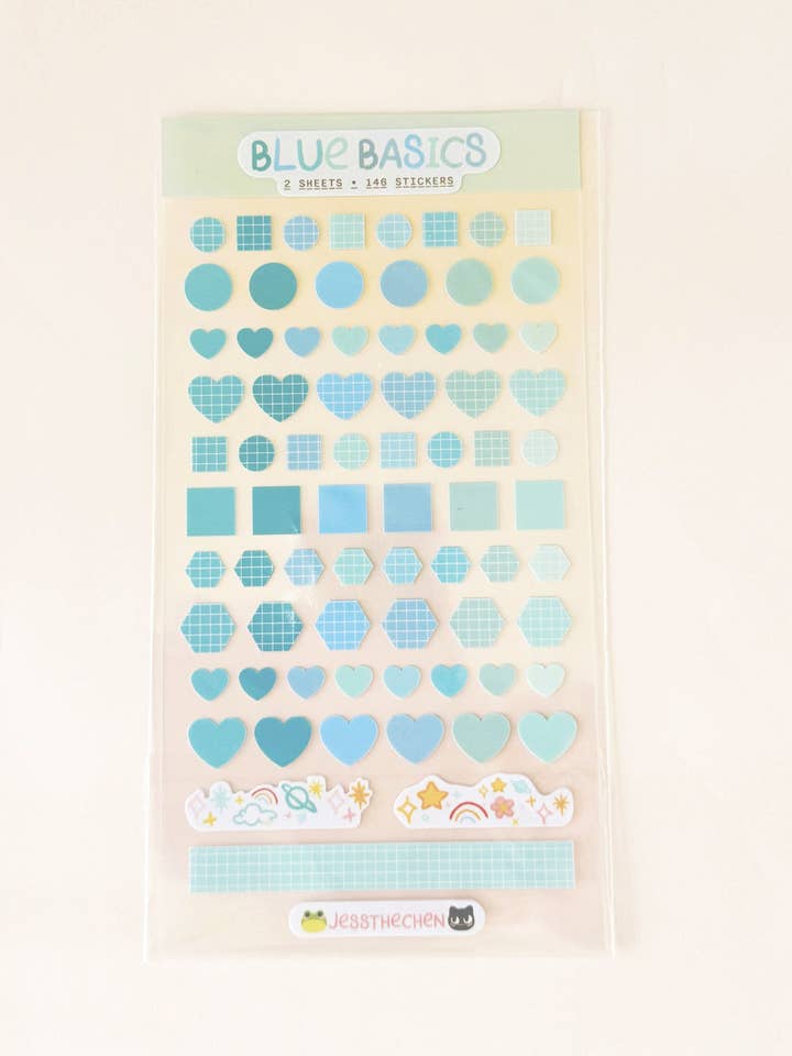 Planner Basic Stickers | Blue for wholesale by Jessthechen