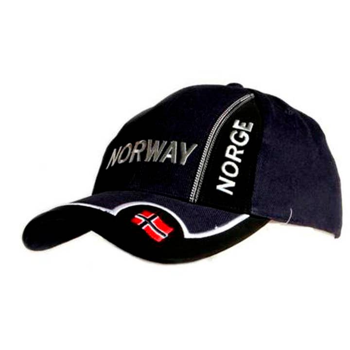Baseball Cap Navy with Norway / Norge Embroidered for wholesale by Scandinavian Specialties