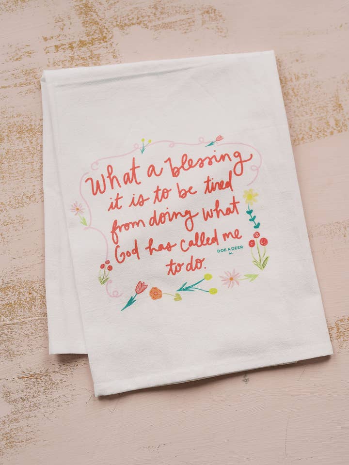 Vilken välsignelse mjölsäckshandduk för wholesale av Doe A Deer