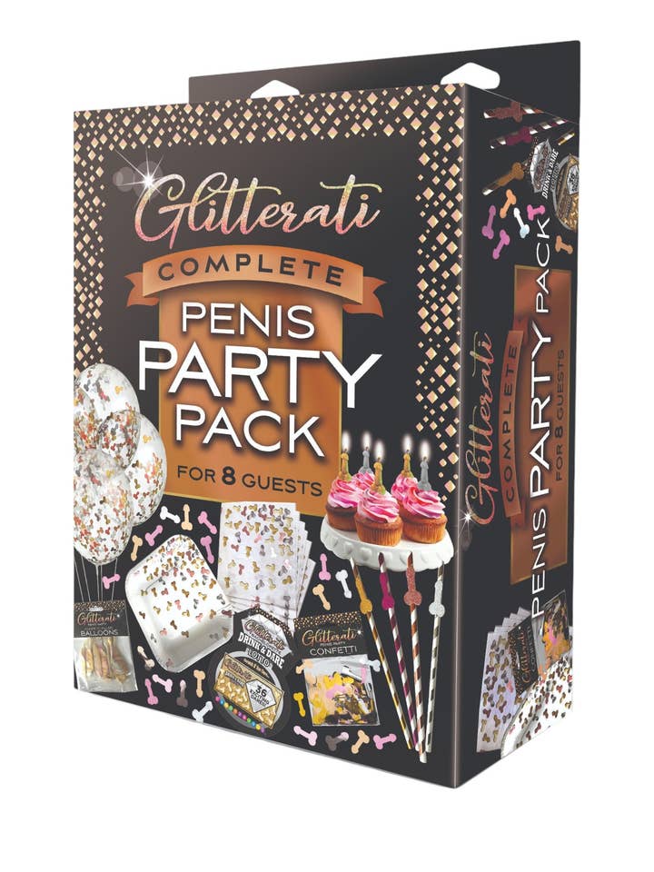 Glitterati Penis Party Pack for wholesale by Little Genie Productions