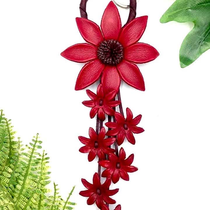 Sunflower Handmade leather inc - Wholesale Keychain - Women's - kc006 leather daisy flower keychain bag charm20