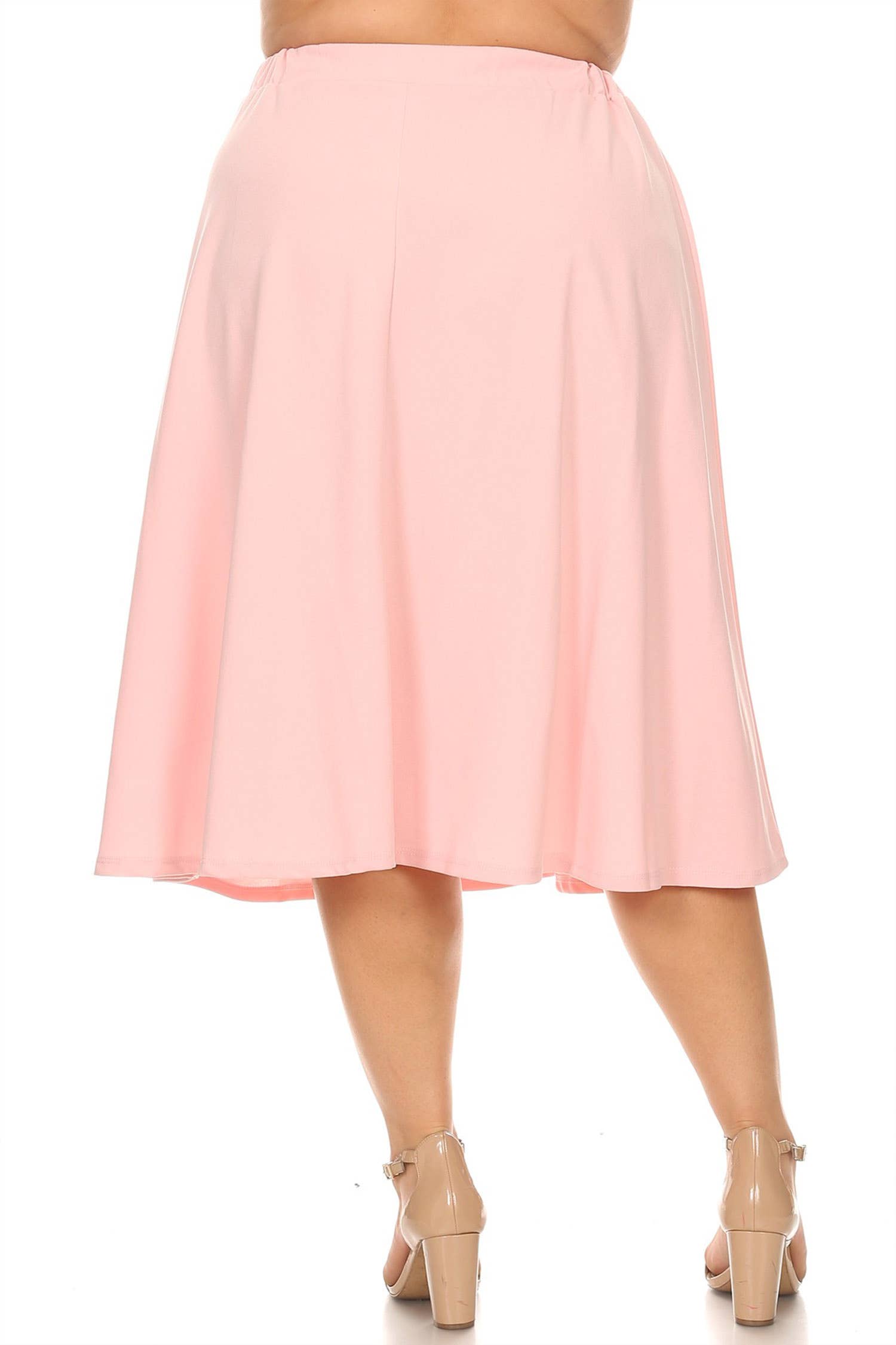 MOA COLLECTION - Vente Jupe – femme - Jupe mi-longue taille trapèze taille haute pour femmes18