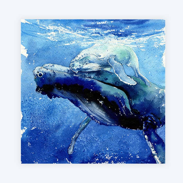 Sovende Hvaler Art Print for engroshandel hos Elena Markelova Arts