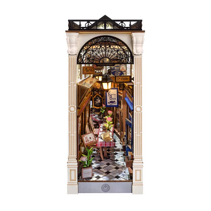 Hands Craft - Wholesale DIY Craft Kit - DIY Book Nook Kit: Paris Arcade Date with Dust Cover