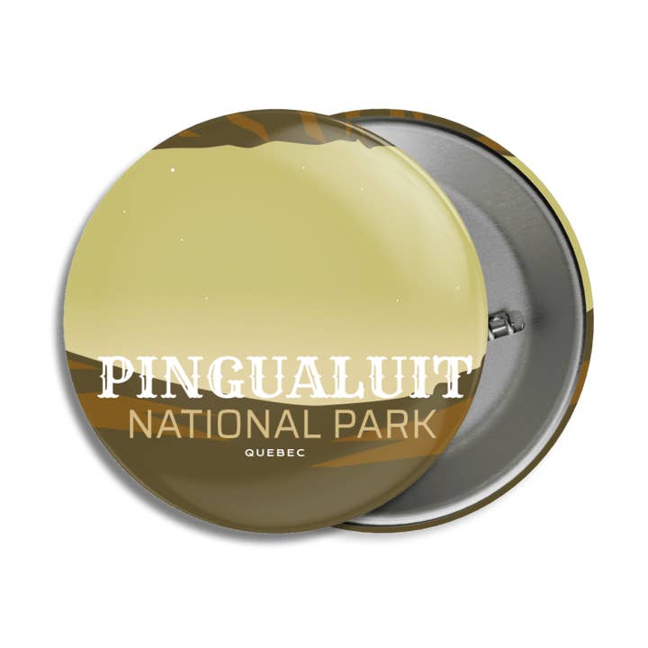 Pingualuit National Park of Quebec Pinback Button for wholesale by Canada Untamed