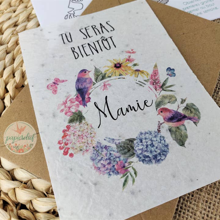 Graviditetsmeddelande: kort för att plantera Mamie för wholesale av Papierelief