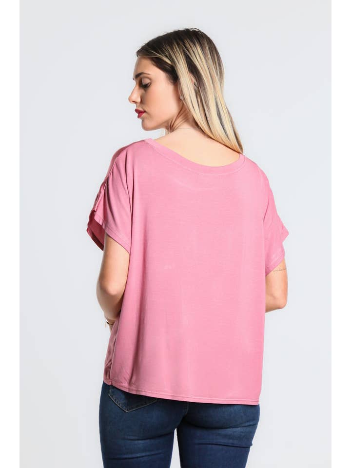 TINA Stephens Italy/Tees By Tina - Wholesale Blouse - Women's - Lindy Viscose Sheen Top (BSS225)