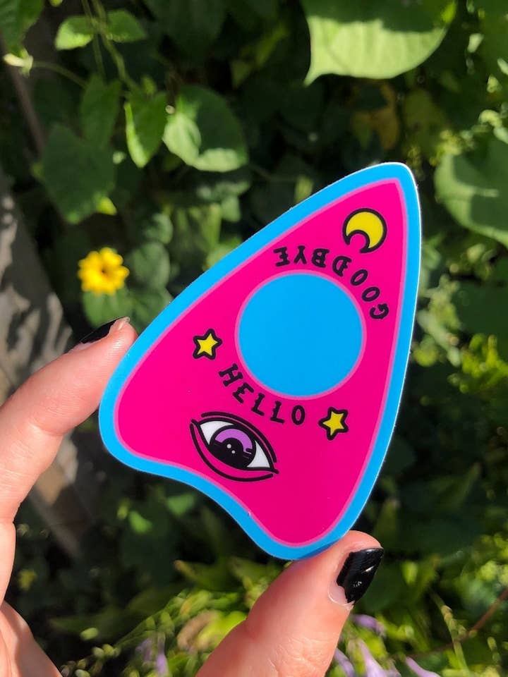 Planchette Sticker - Vinyl Witchy Art Sticker for wholesale by Spooky Doodle Club