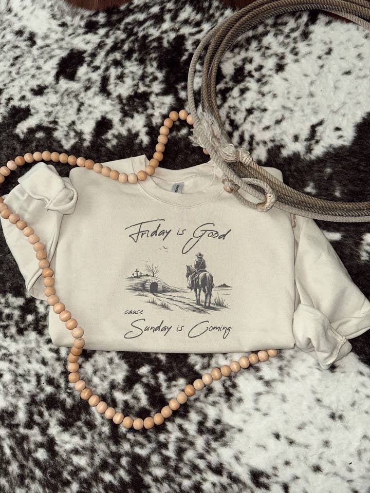 The Rustic J Boutique - Wholesale Screen Printed T-Shirt - Women's - Sunday Is Coming0