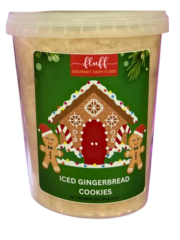 Iced Gingerbread Cookie Cotton Candy for wholesale by Fluff gourmet fairy floss