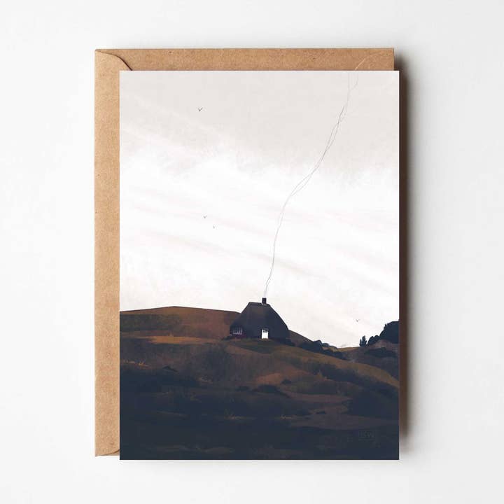 Zuhause in den Borders, Gemütliche Cottage-Grußkarten für den Großhandel von Sara Willia Landscapes