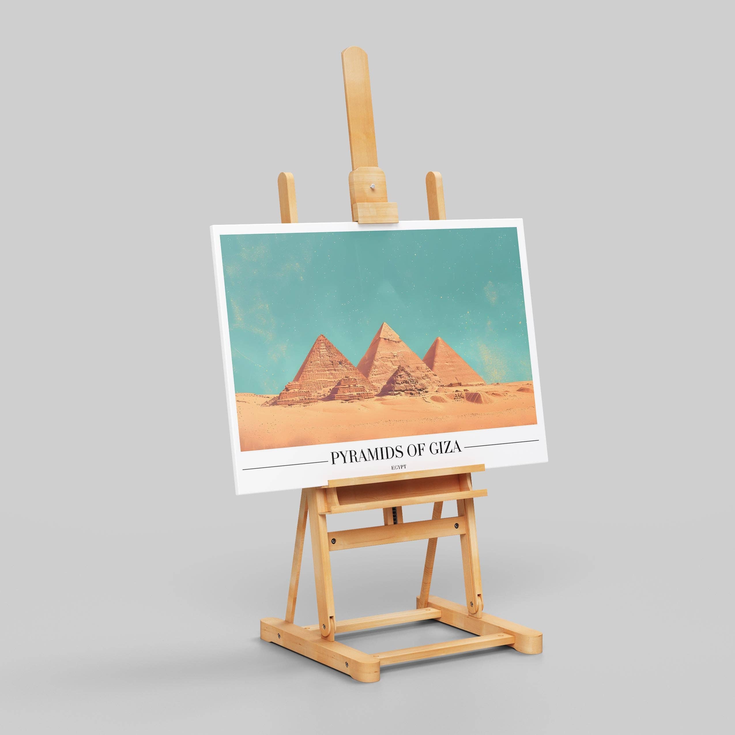 House Prints – Großhandel Kunstdruck – Goldene Sande von Gizeh - Gerahmter Leinwand-Wandkunst-Druck3