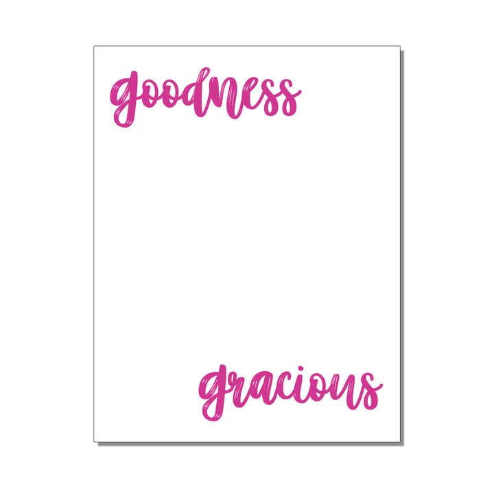 Southern Sass Notepad - Goodness Gracious - Charming Notes for wholesale by The Mad Padder