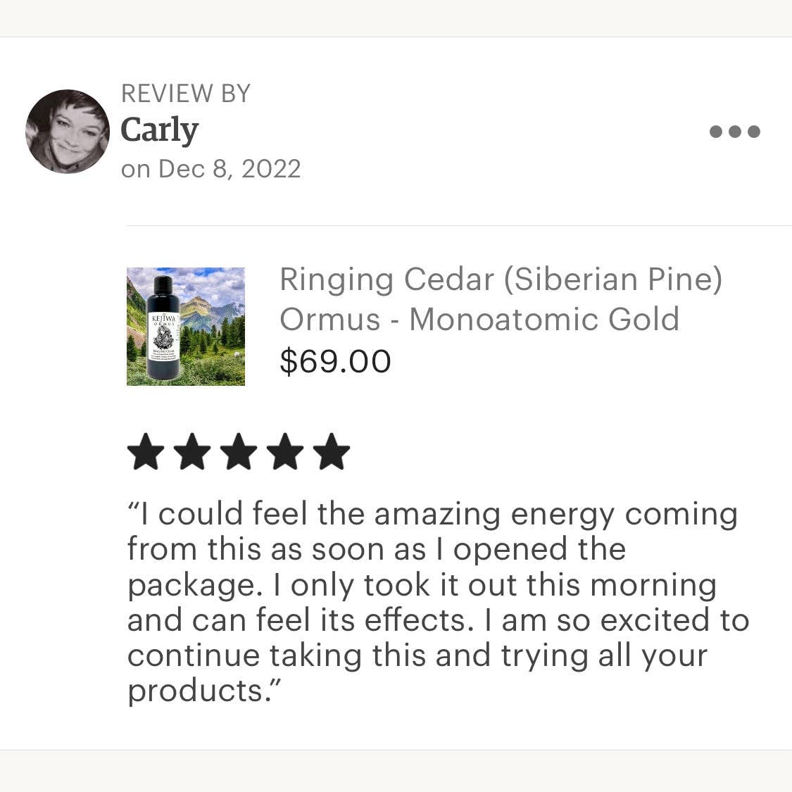 Kejiwa - Wholesale Elixir - Ringing Cedar (Siberian Pine) Ormus6