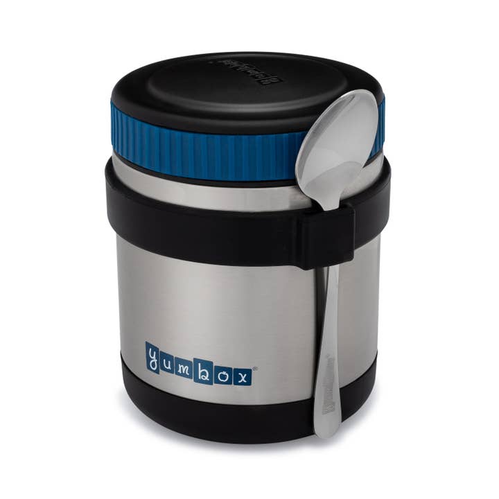 Yumbox - Wholesale Lunch Bag/Box - Kids - Thermal Food Jar for Hot Lunch - Yumbox Zuppa with Spoon and Band Twilight Black- 14oz