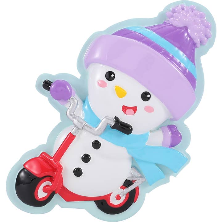 Baby Snowman on Scooter Personalized Ornament for wholesale by PolarX Ornaments