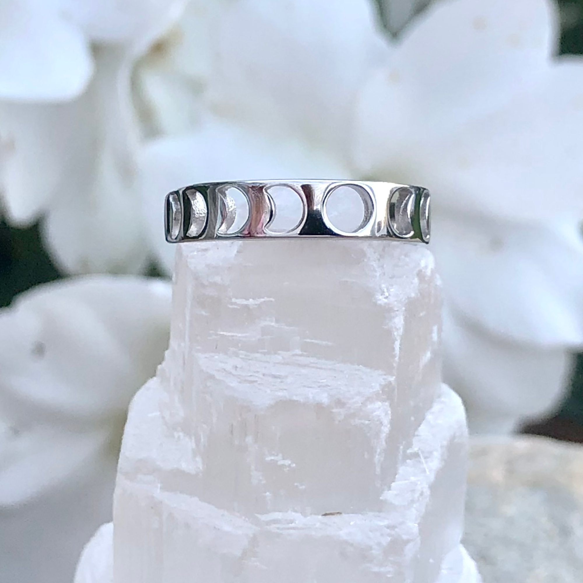 Moonrise Jewelry - Vente Anneau/bague à empiler - Bague découpée R-6 Moon Phase7