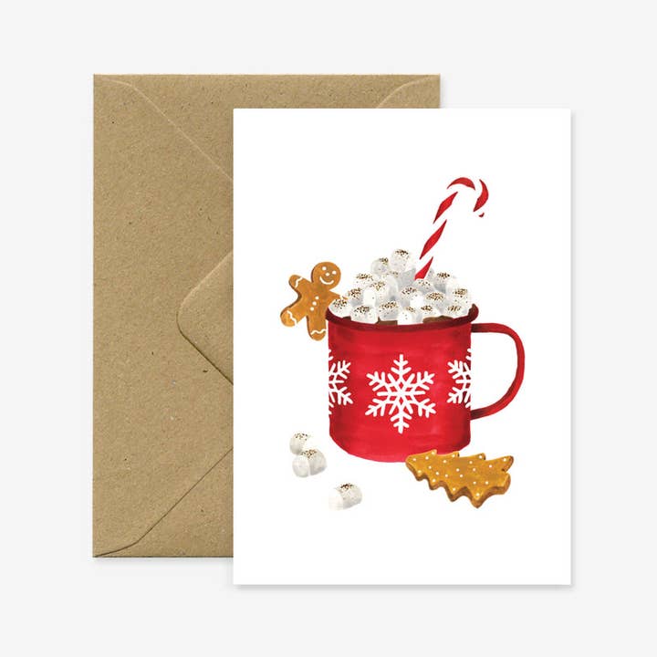 Caneca de Inverno Chocolate Quente - Cartão de Natal por atacado de ALL THE WAYS TO SAY - Europe
