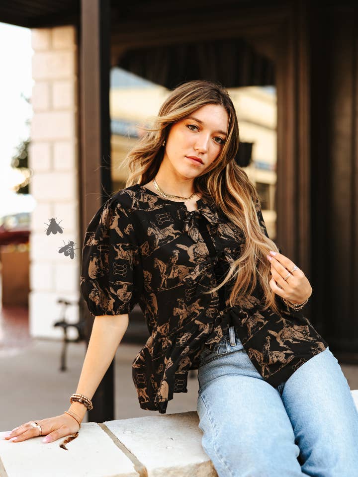 2 Fly Co - Wholesale Blouse - Women's - THRILL FRILL TOP