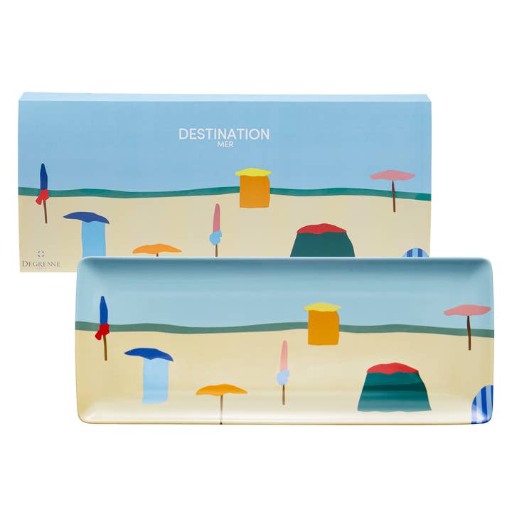 DESTINATION MER - Gift Box of Rectangular Shared Plate for wholesale by Degrenne Paris