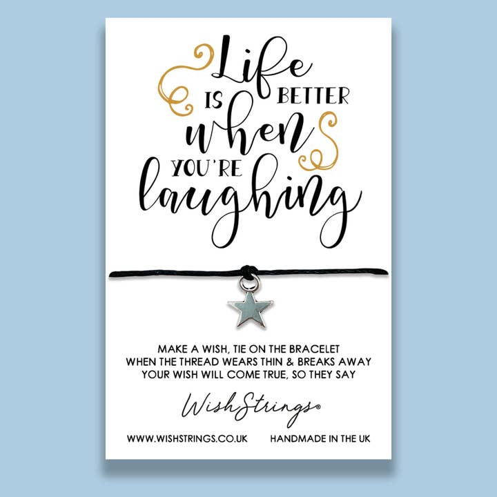 SALE - LIFE LAUGHING - WishStrings Wish Bracelet - S002 for wholesale by WishStrings