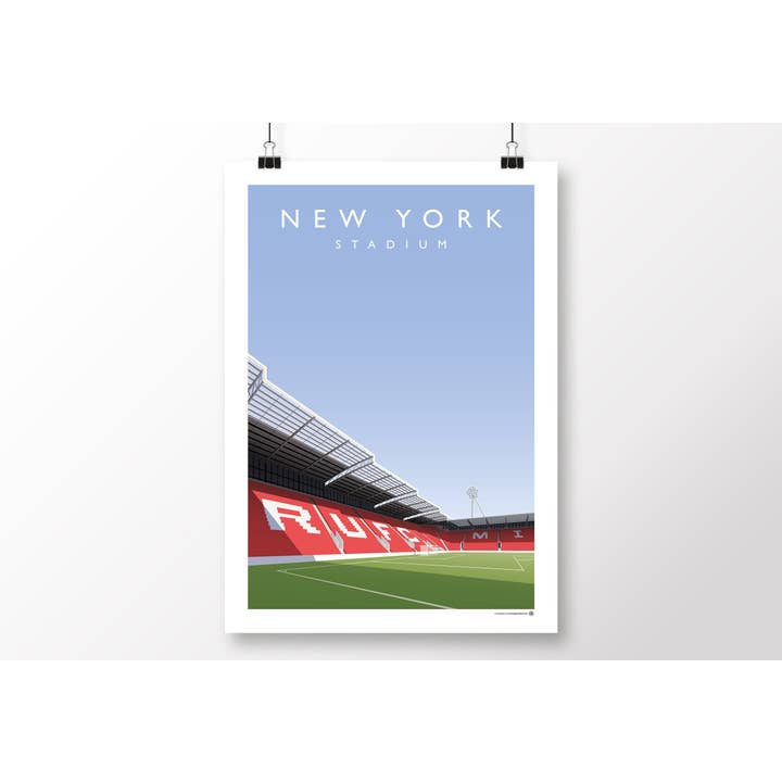 Rotherham New York Stadium Poster for wholesale by Matthew J I Wood Design & Illustration