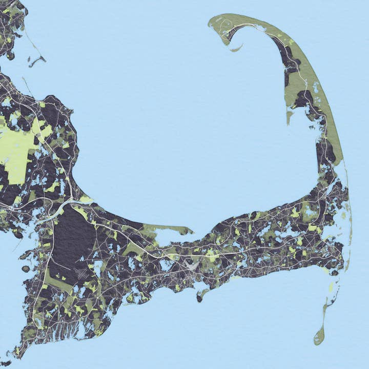 Sparks House Co. - Wholesale Sign - Cape Cod Massachusetts Map Tile Sign - Ceramic Tile Sign2