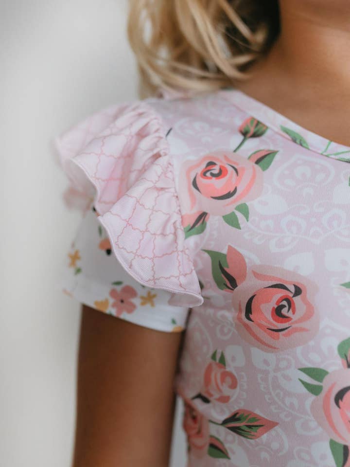 Oopsie Daisy - Vente Justaucorps – enfant - Justaucorps de gymnastique Twirl avec jupe de danse rose pâle pour enfants