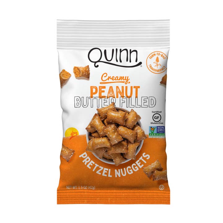 Quinn Creamy Peanut Butter Filled Pretzel Nuggets 1.5oz 48ct and other Purchase Wholesale made in virginia. Free Returns & Net 60 Terms on Faire trending on Faire.