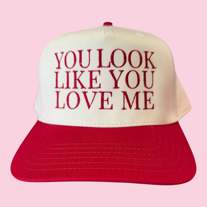 Casquette Trucker en Toile "On Dirait Que Tu M'Aimes" - Rouge pour la vente par Camel Threads