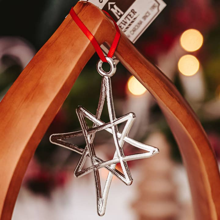 House of Morgan Pewter - Wholesale Ornament - Bethlehem Star Ornament - Star Christmas Ornament