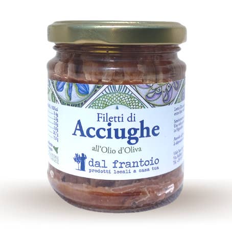 200 g ansjovisfilets in olijfolie voor wholesale door Dal Frantoio