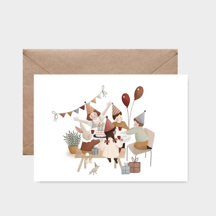 Postcard - Birthday Snack for wholesale by Atelier Oranger