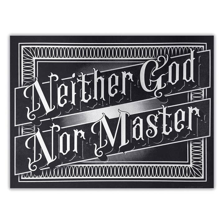 AFFICHE « NI DIEU NI MAÎTRE » pour la vente par Vichcraft