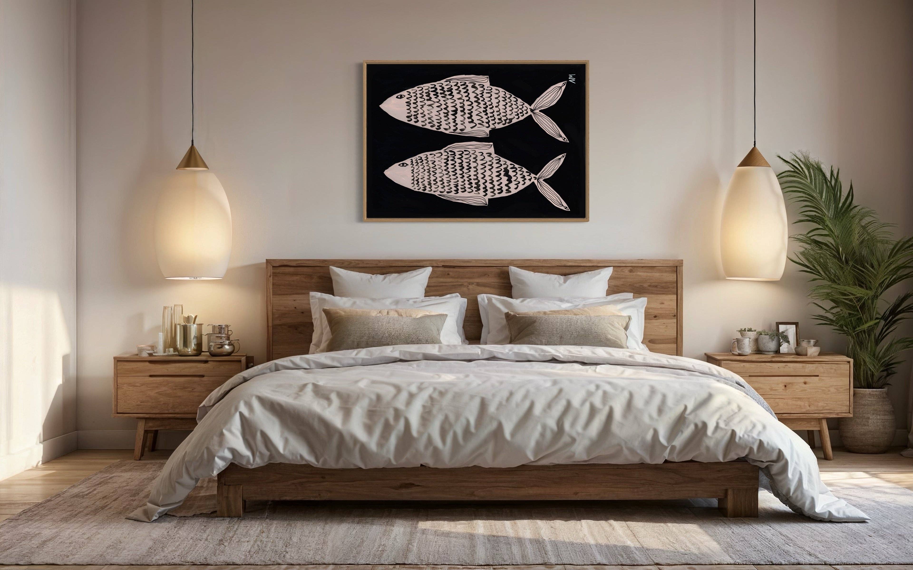 Nancy McKie – wholesale Art print – Two Fish Contemporary Art Print2