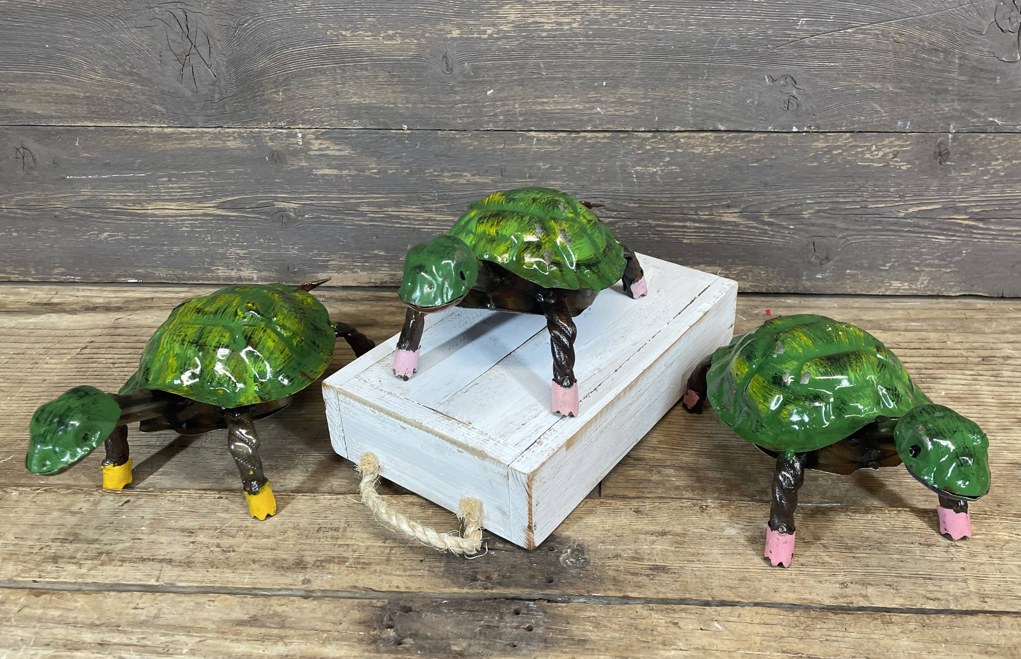 My Amigos Imports - Vendita all'ingrosso Statuette decorative - Toby la Tartaruga di Metallo-ER-Giardino-10x5x5 in-Tartaruga di Metallo-Toby1