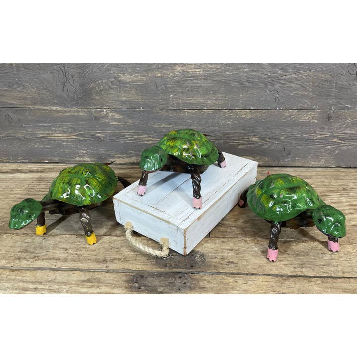 My Amigos Imports - Vendita all'ingrosso Statuette decorative - Toby la Tartaruga di Metallo-ER-Giardino-10x5x5 in-Tartaruga di Metallo-Toby1