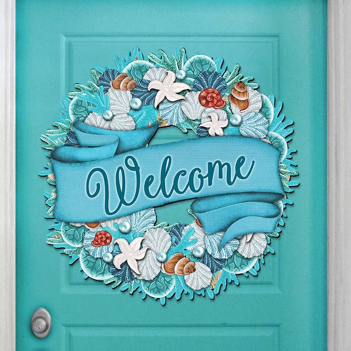 Coastal Wreath Wall Door Hanger G.DeBrekht - Designocracy for wholesale by Designocracy