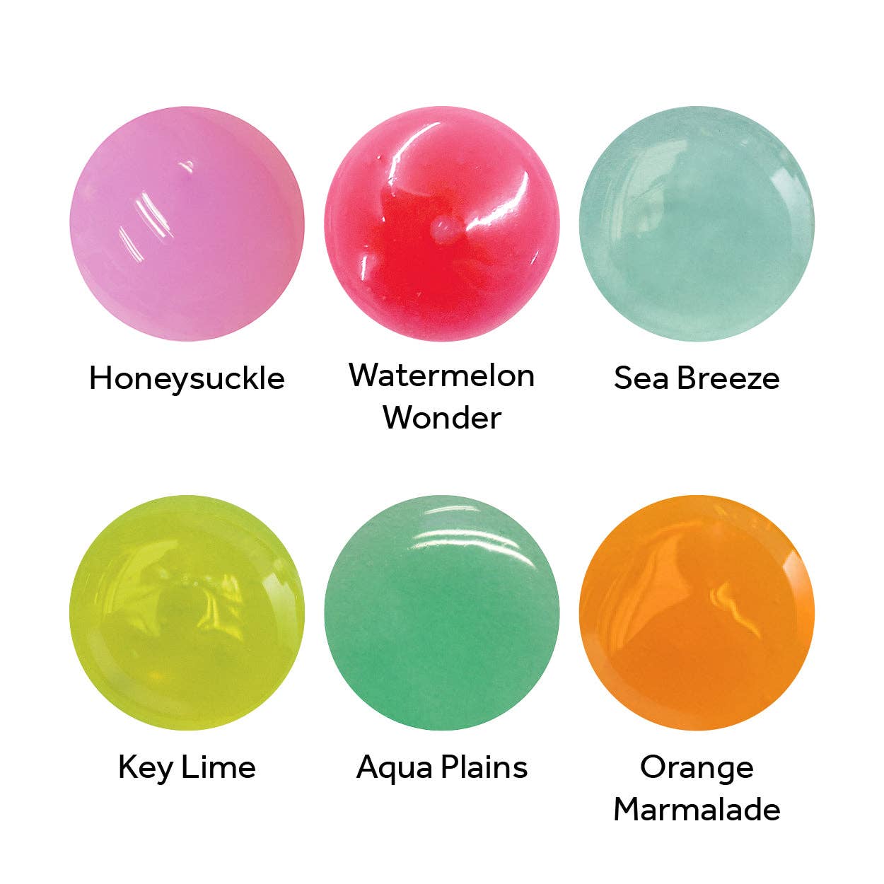 Tonic Studios - Wholesale Craft Supplies - Nuvo Jewel Drops – 6-Colour Bundle (Watermelon Wonder, Honeysuckle, Aqua Plains, Orange Marmalade, Key Lime, Sea Breeze)1