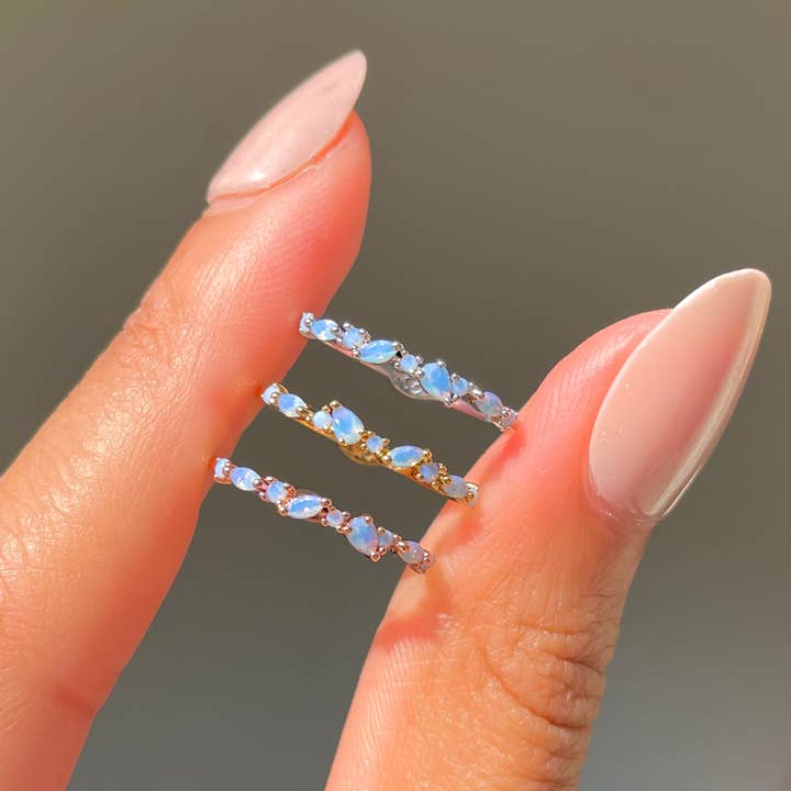 Girls Crew - Wholesale Multi-Stone Ring - Blue Lily Ring