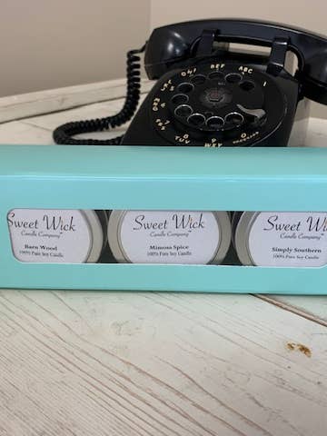 Custom Travel Tin Set for wholesale by Sweet Wick Candle Company