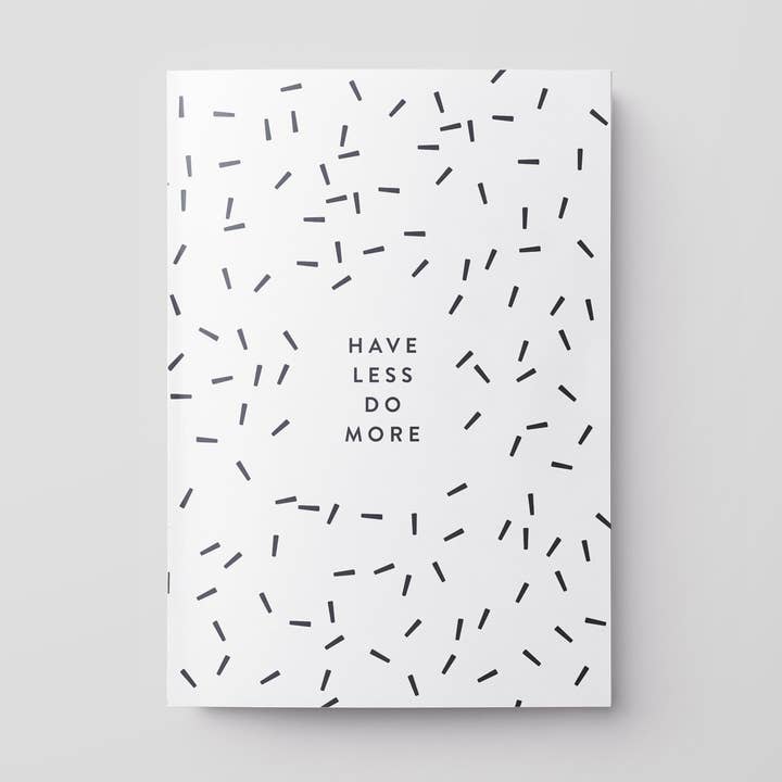 Tenha menos, faça mais / Caderno por atacado de Love is the new black