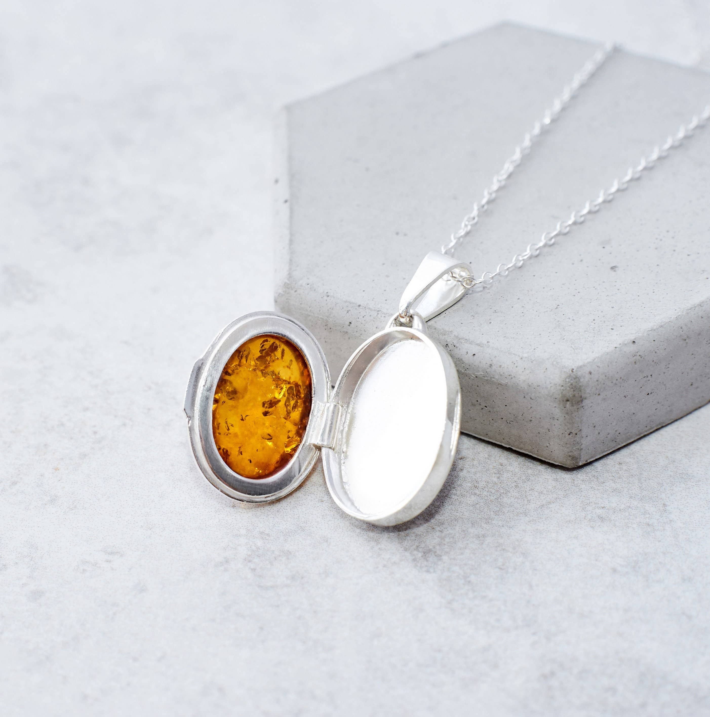 Marcin Waryszak - Wholesale Locket Necklace - Baltic Amber Locket Pendant Necklace Sterling Silver Locket0