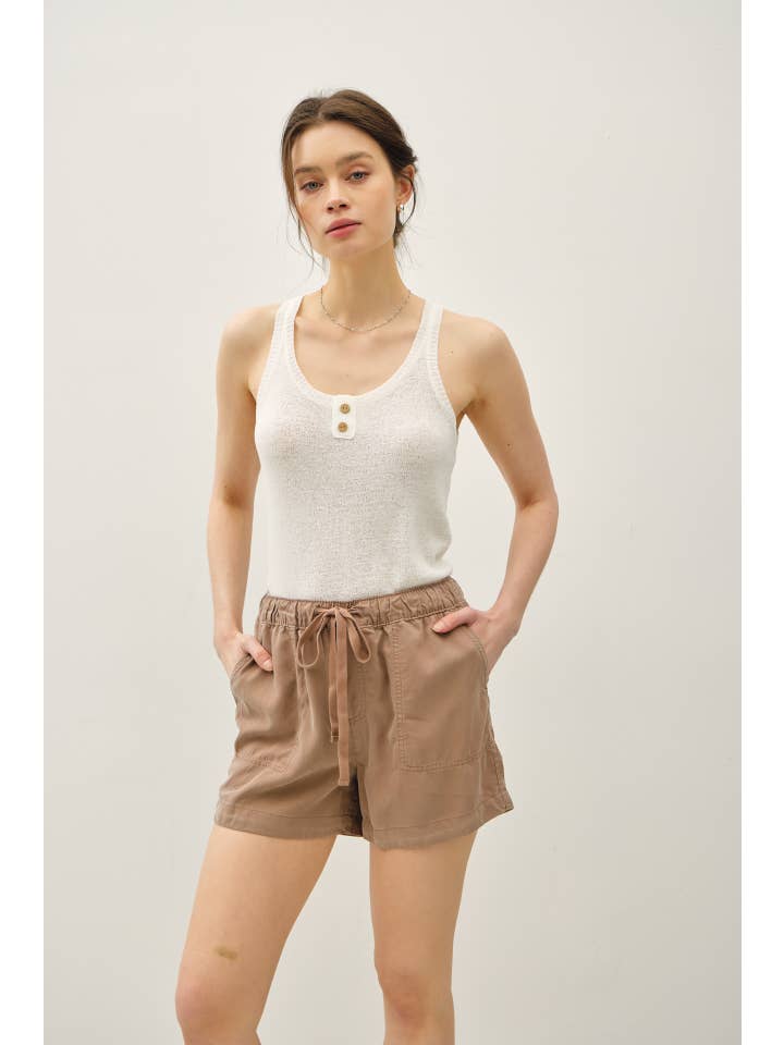Be Cool - Wholesale Shorts - Women's - NEW COLOR-HIGH RISE PULL ON TENCEL SHORT 14