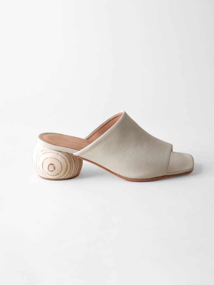 Milla Mule Sandal Bone Nappa for wholesale by Fortress