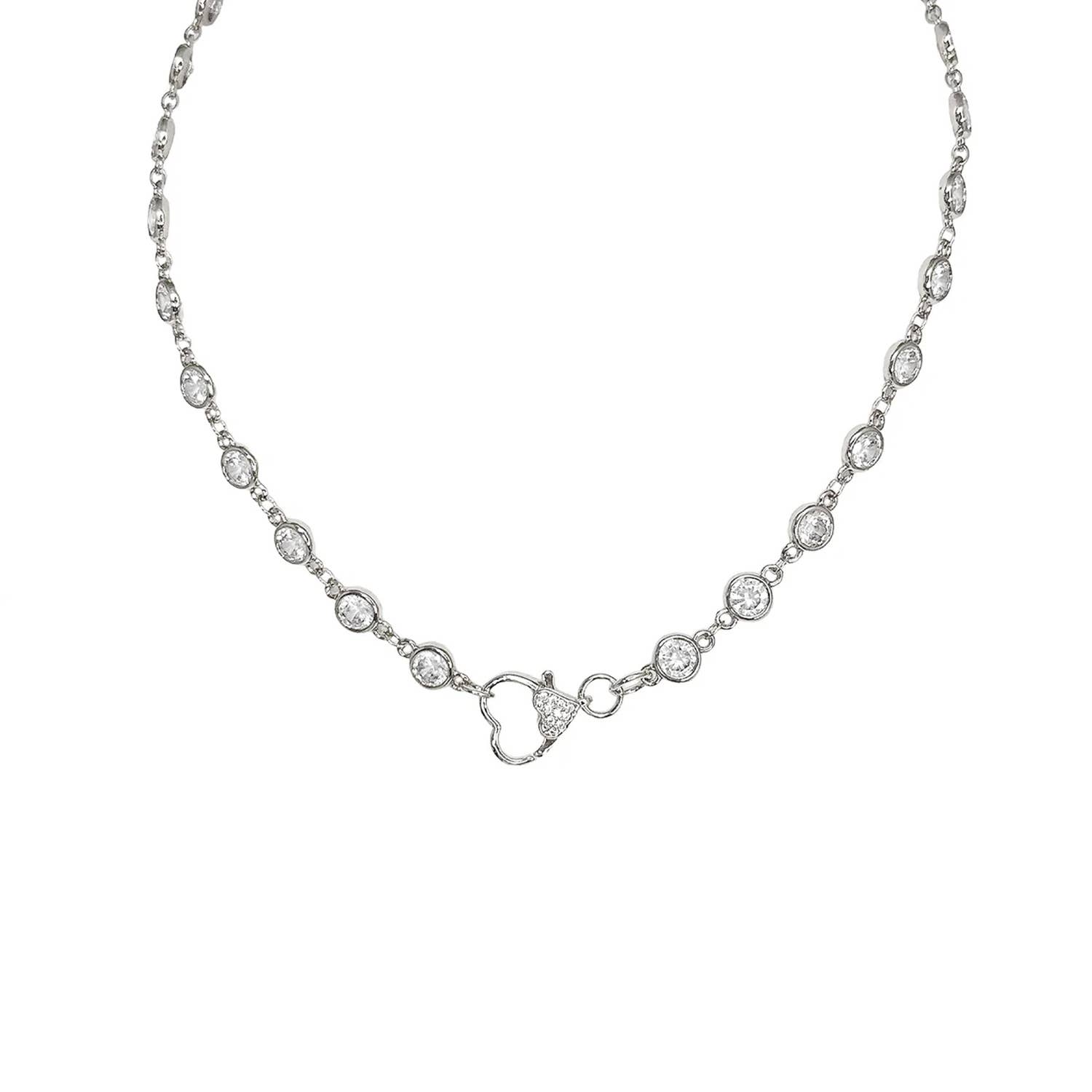 Love, Lisa - Vendita all'ingrosso Collane a catena e maglie - Collana con ciondolo a cuore con chiusura Amanda Crystal0